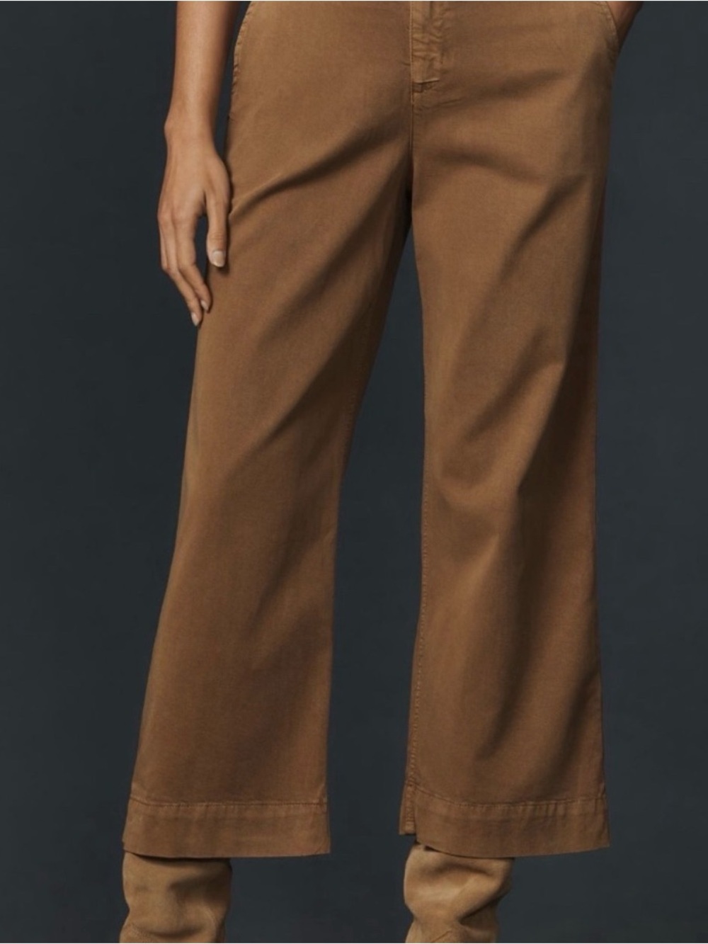 Bella Dahl Wide-Leg Pants in Chestnut Brown